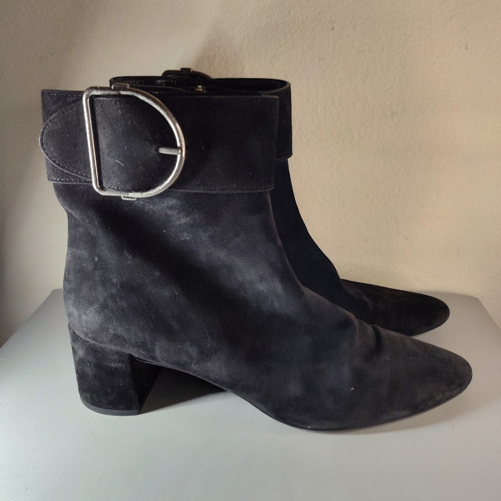 Saint Laurent Joplin 50 suede ankle boots Women's Sz 10.5 EU 41 Black